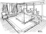 Pen and Ink Interior Rendering