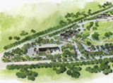 Aerial Rendering of a Residential Complex