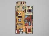 Mixed Media Floorplan Illustration