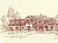 Single-family Home Rendering. Castle Pines Village, Colorado.